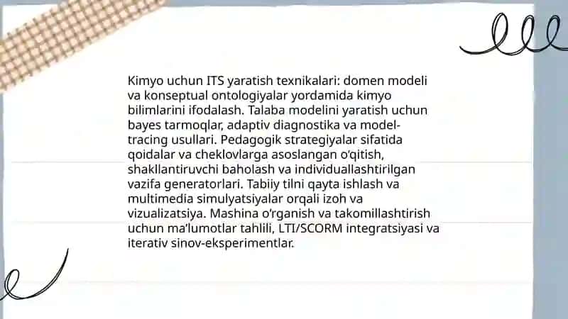 Kimyo o‘qitishda su’niy intelektdan foydalanish texnikasining shakllanishi 4
