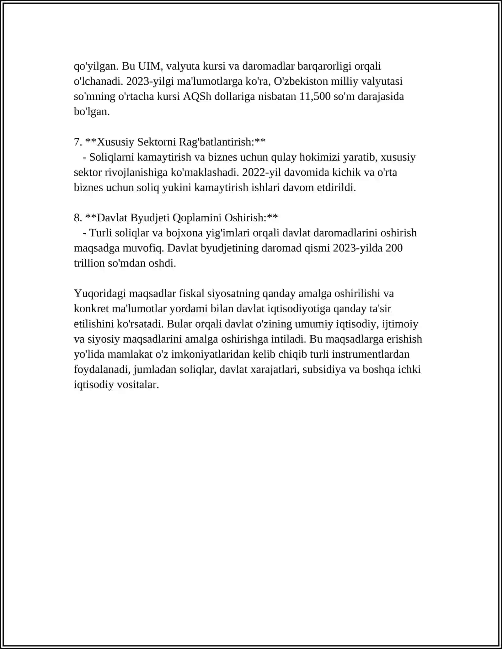 FISKAL SIYOSAT VA IQTISODIY O'SISH 4