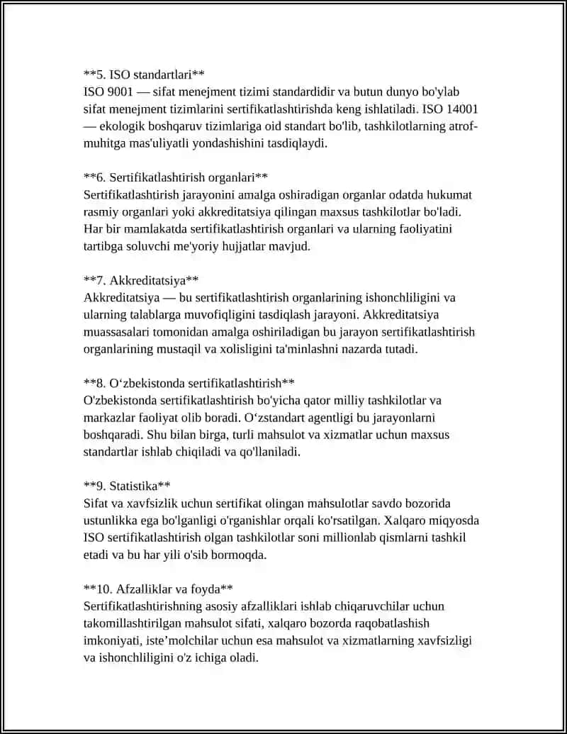 O‘zbekiston Respublikasining "Mahsulot va Xizmatlarni Sertifikatlashtirish To‘g‘risida"gi Qonun 4