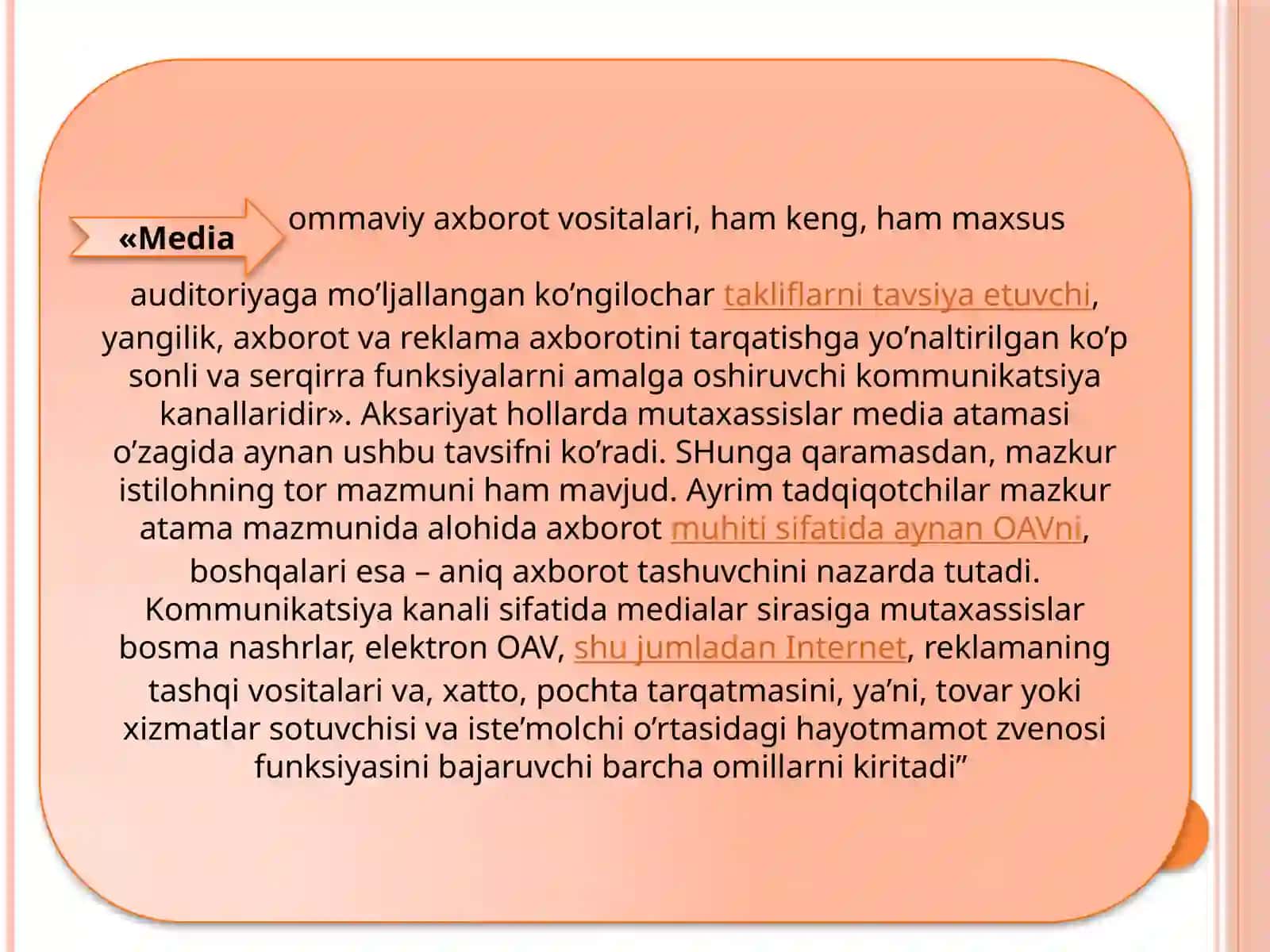 Media va axborot savodxonligi va uning jamiyatdagi o'rni 4