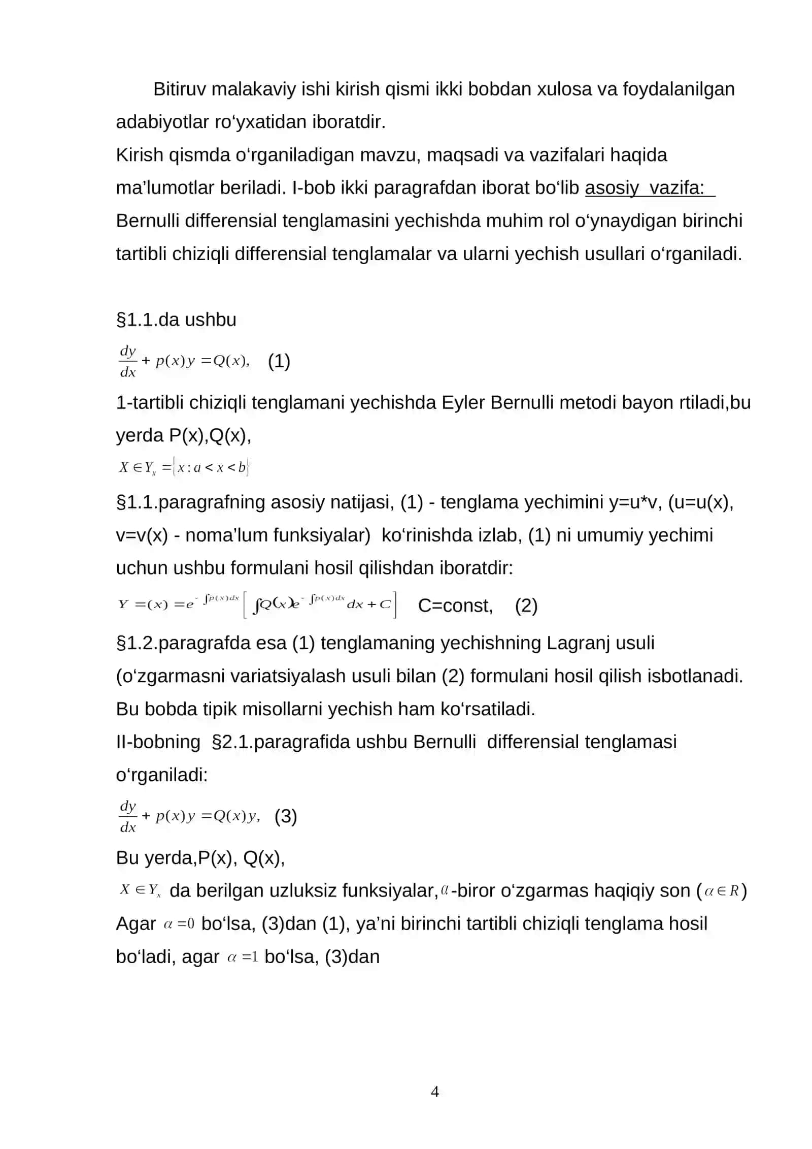Bernulli differensial tenglamasi 4