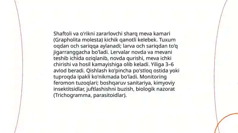 Mevali daraxtlarga zarar yetkazuvchi hasharotlar 4