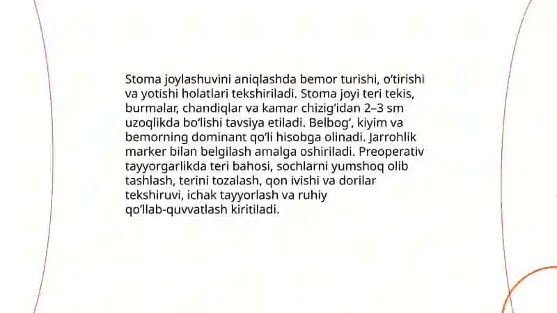 Xirurgik stomani parvarish qilish 4