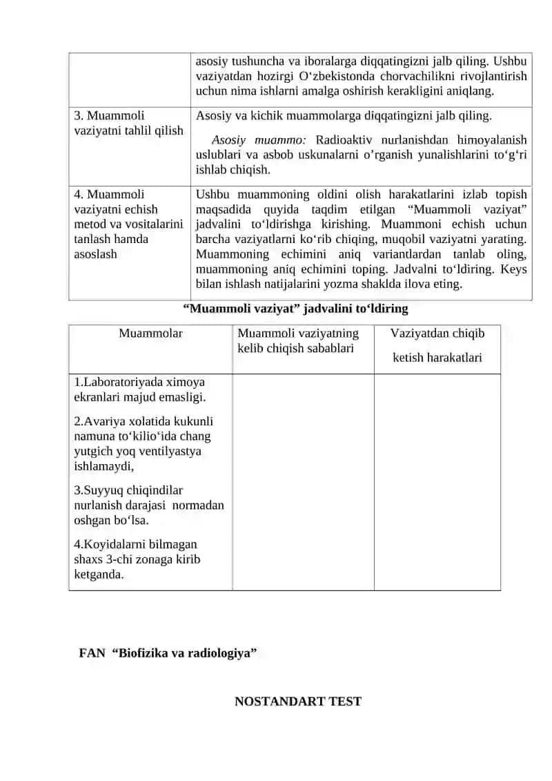 Radioaktiv nurlanishdan himoyalanish uslublari va asbob uskunalarni o’rganish 4