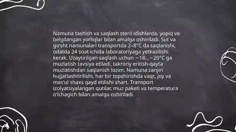 Sut va go'sht mahsulotlariga sanitar baho berish 4