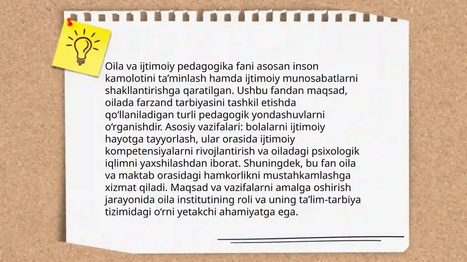 Oil va ijtimoiy pedagogika fanining umumiy fanlar tizimida tutgan o'rni 4