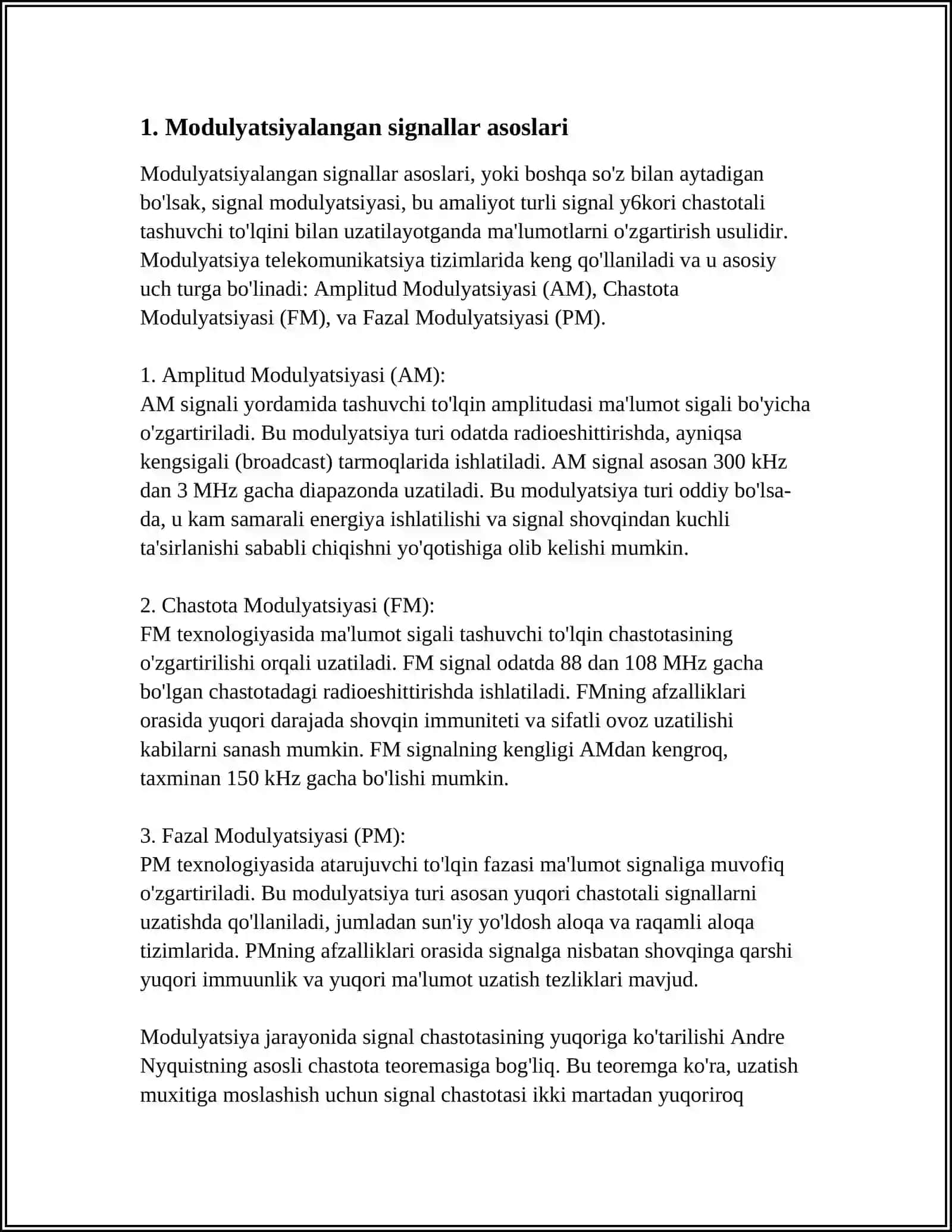 MODULYATSIYA QILINGAN SIGNALLARNI KUCHAYTIRISH 4