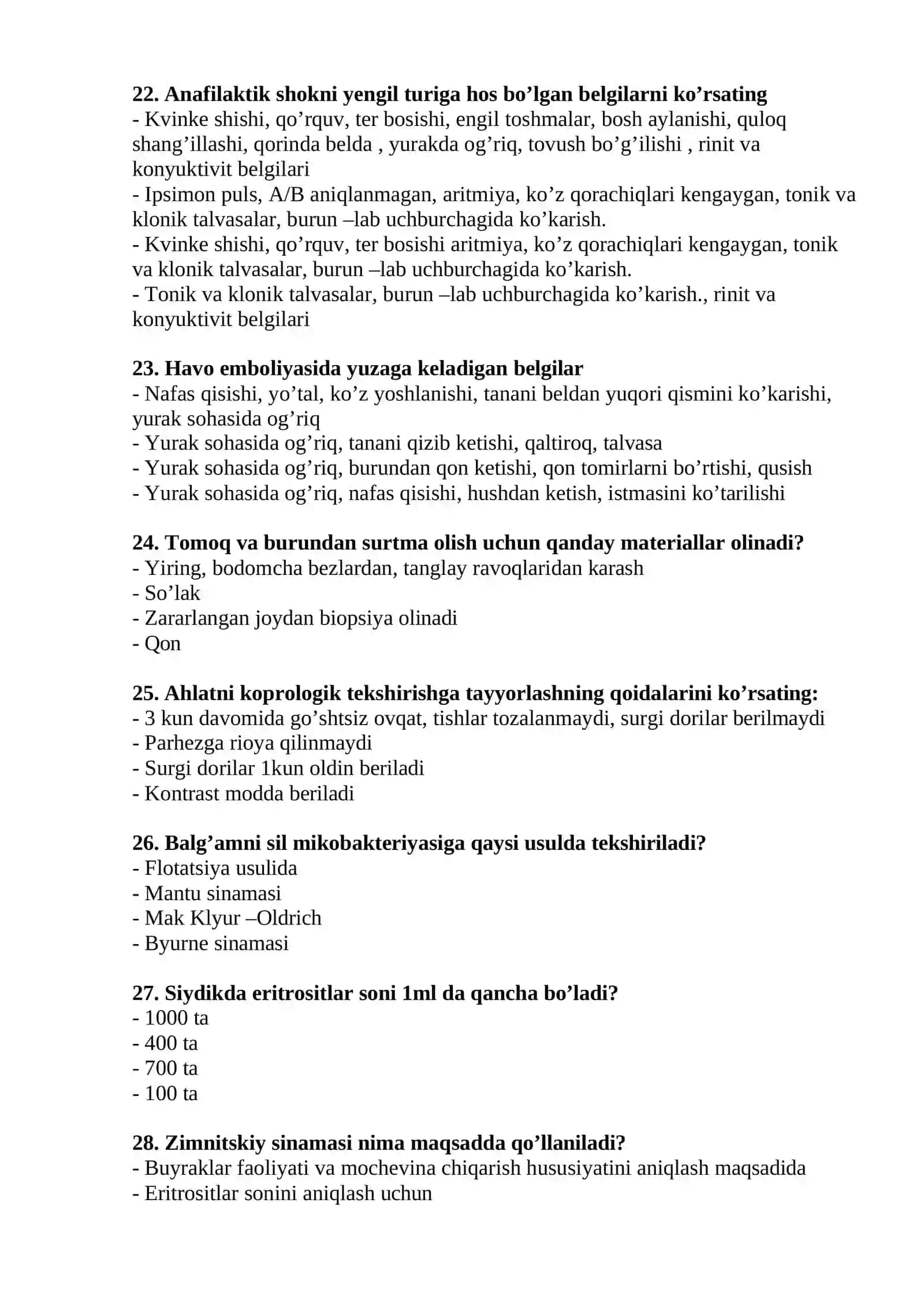 2026 HAMSHIRALIK ISHI TEST SAVOLLARI 4