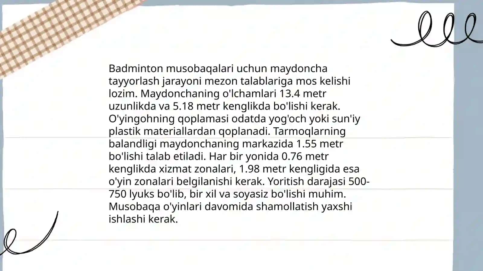 Badminton hakamligi qoidalari 4