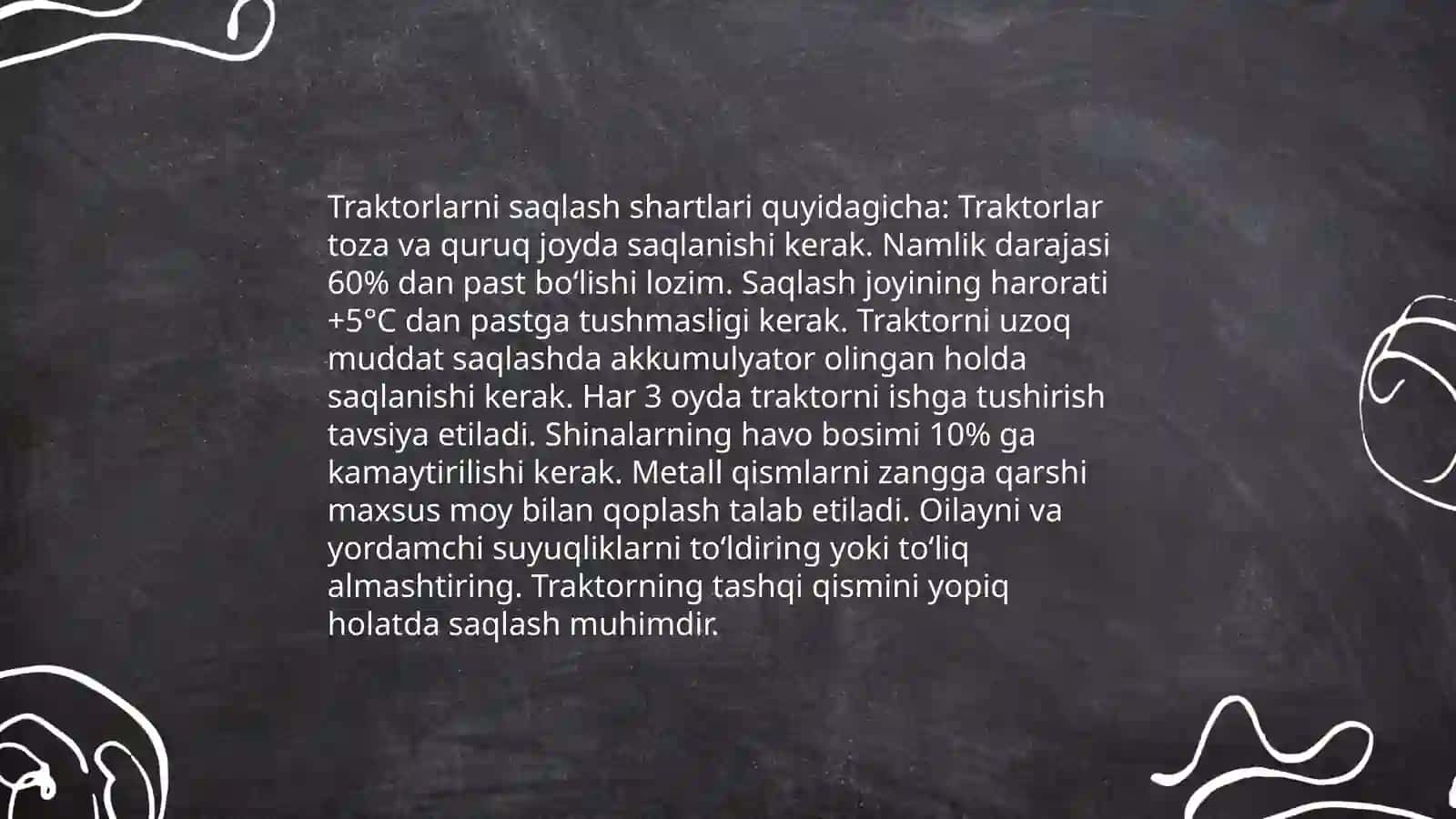 Traktorlarning Texnik Xizmat Ko'rsatish Turlari 4