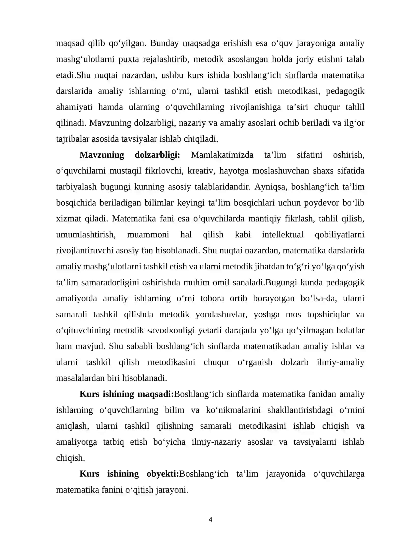 Boshlang’ich sinflarda matematikadan amaliy ishlar va ularni tashkil qilish metodikasi 4