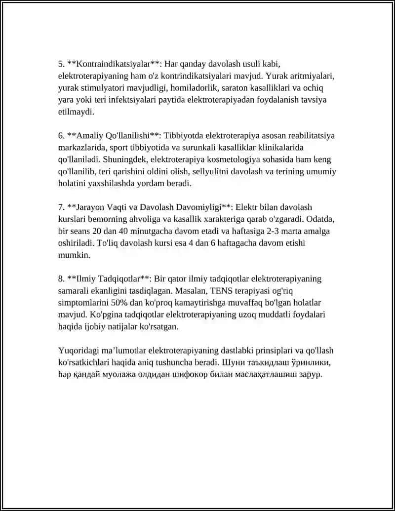 ELEKTR BILAN DAVOLASH ULTRATOVUSH BILAN DAVOLASH 4