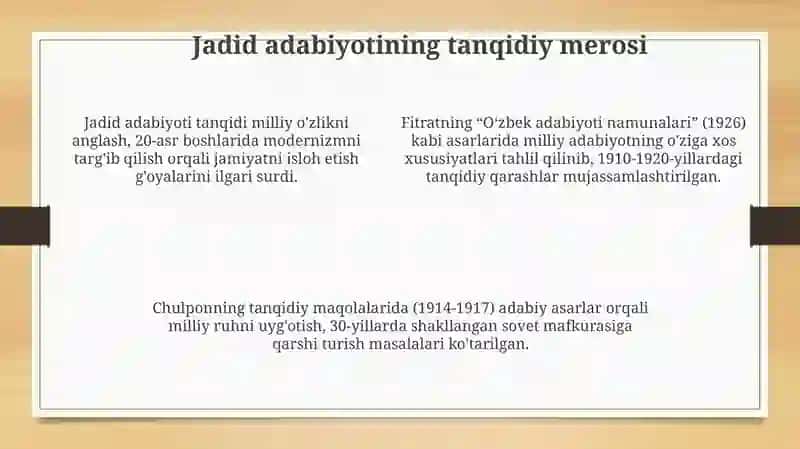 O'zbek adabiy tanqidining paydo bo'lishi va asosiy bosqichlari 4
