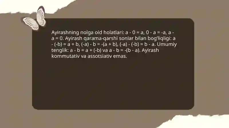 Arifmetik amallar va ularni xossalari 4