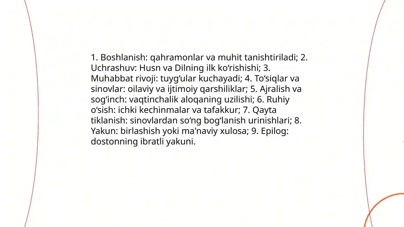 Nishotiyning "Husn va Dil" dostoni syujeti va kompozitsiyasi 4