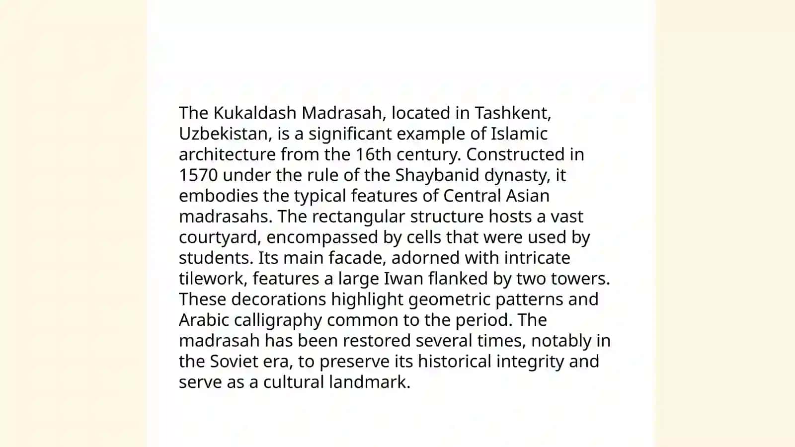 Madrasah Kukaldash 4