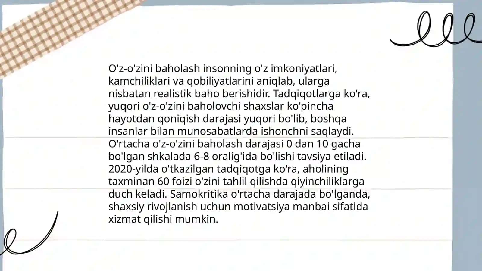 Õzini o'zi anglash psixalogiyasi 4
