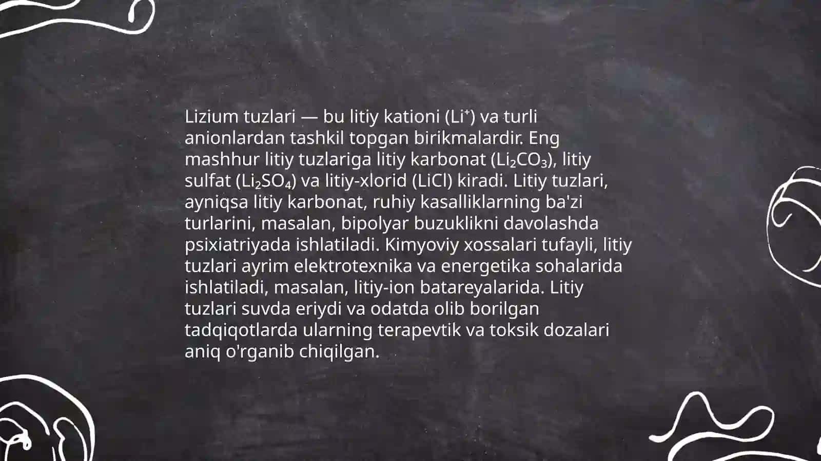 Lizium va uning oksidlari 4
