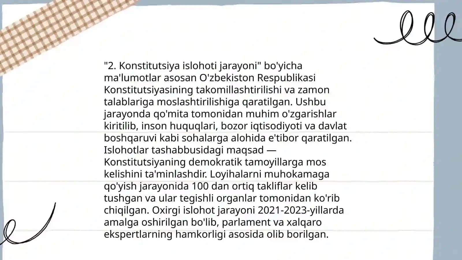 Yangi Konsitutsiyaning mazmun mohiyati va qilinish bosqichi 4