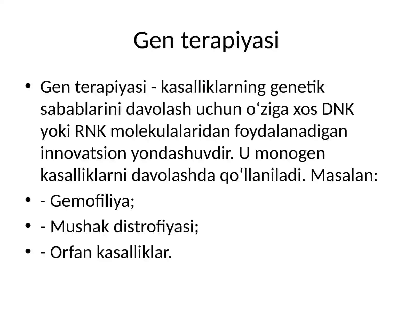 Tibbiyotda DNK rekombinatsiyalarining qo‘llanilishi 4