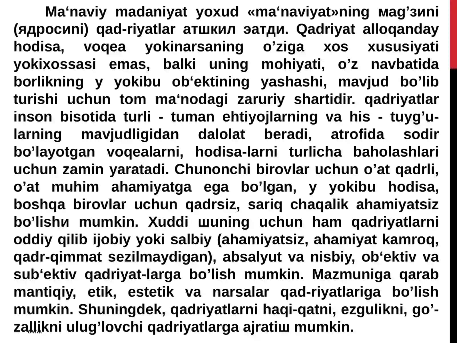 MILLIY QADRIYATLAR 4