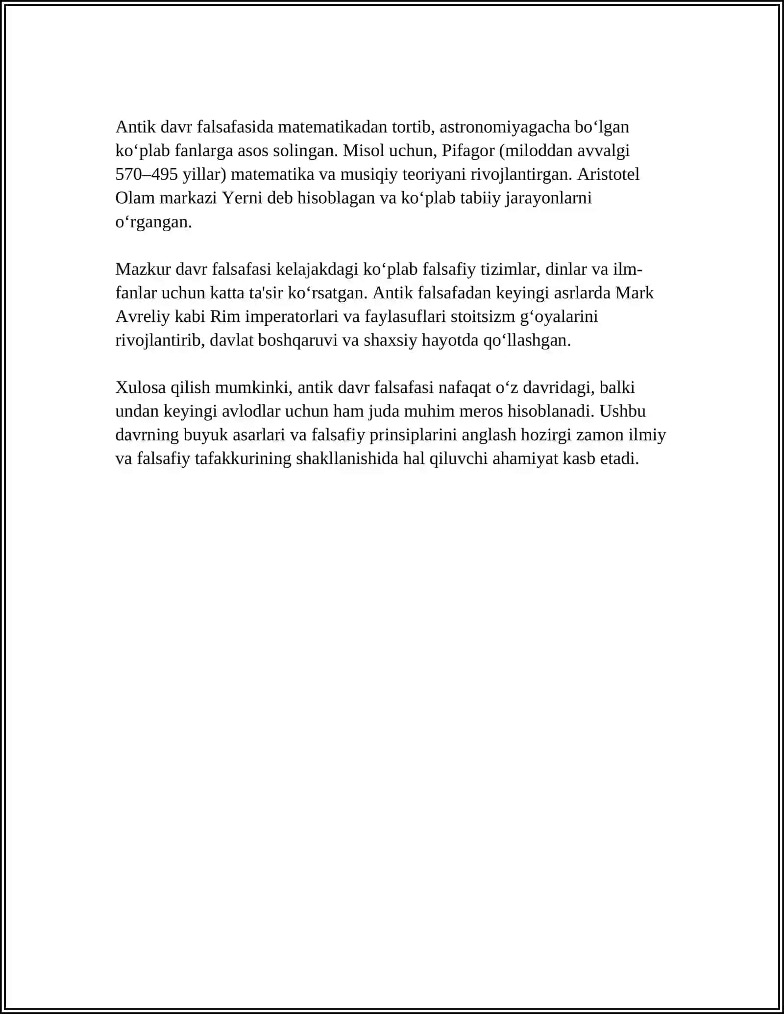 REFERAT: ANTİK YAŞ FELSEFESİ 4