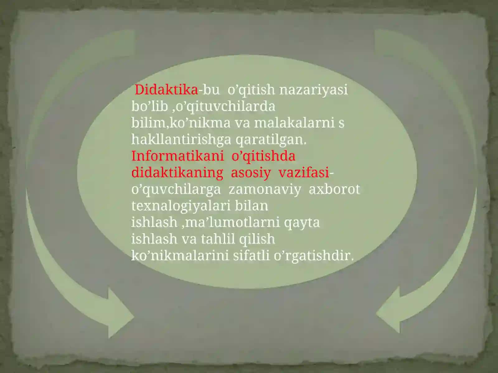 Informatikani o‘qitishning didaktik asoslari 4