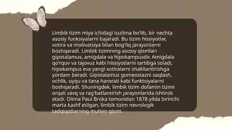 Limbik tizimning ahamiyati 4