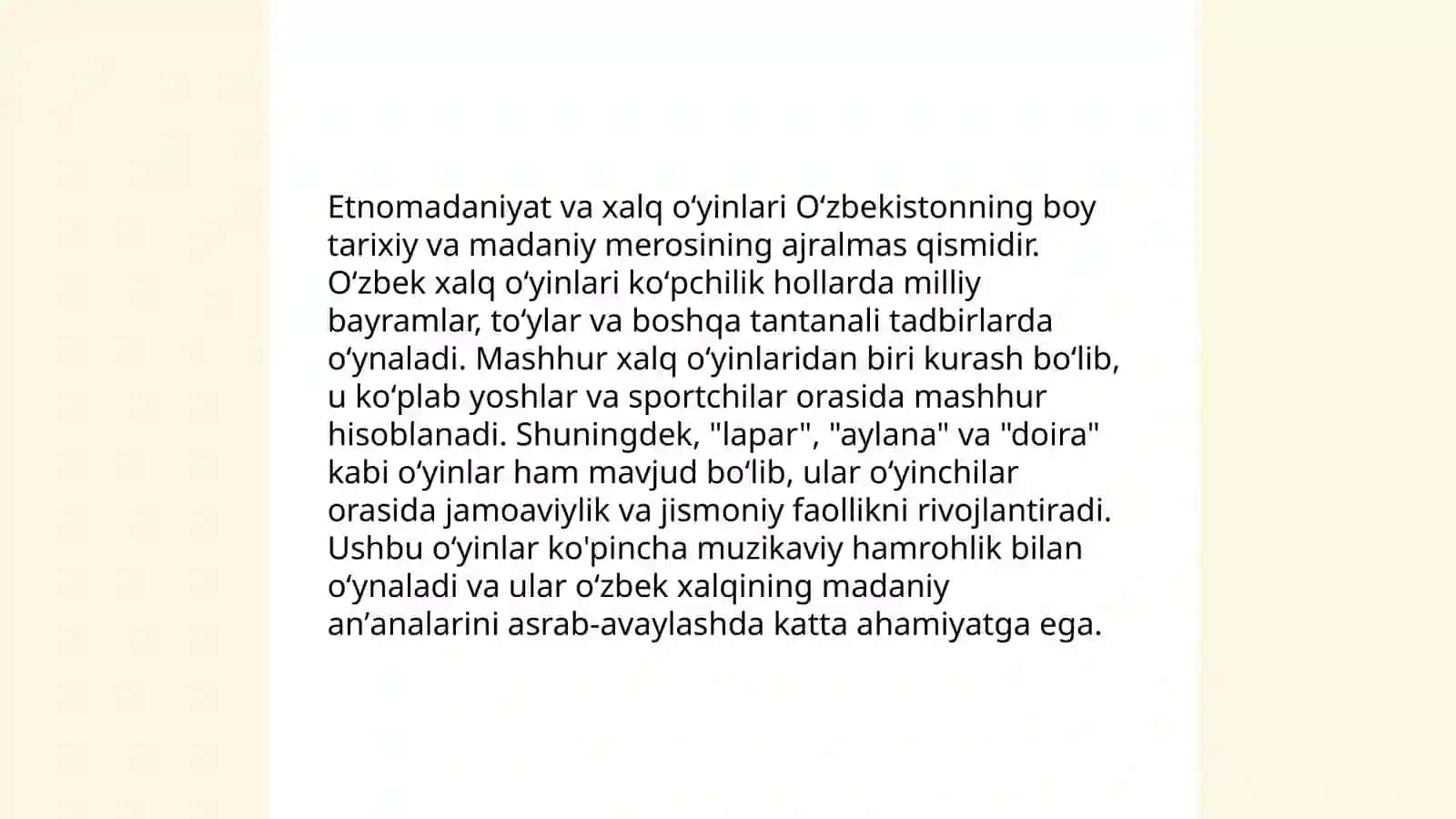 Etnomadaniyatning shakllanishida xalq oʻyinlarining oʻrni 4