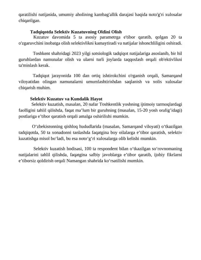 Selektiv Kuzatuv va Ob'ektivlik 4