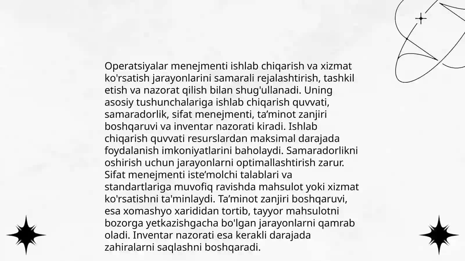 Zaxiralari boshqarishda operatsiyalar menejmenti va ularning tarmoqli modellari 4
