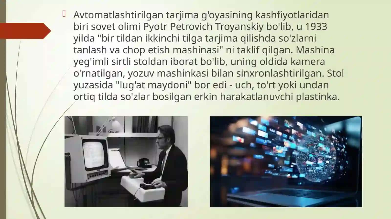 Kompyuter lingvistikasida avtomatik tarjima yo’nalishi va tarjimon dasturlar 4