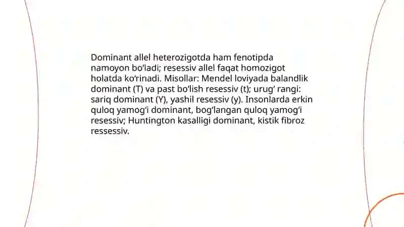 Belgilarning irsiylanish qonunlari 4