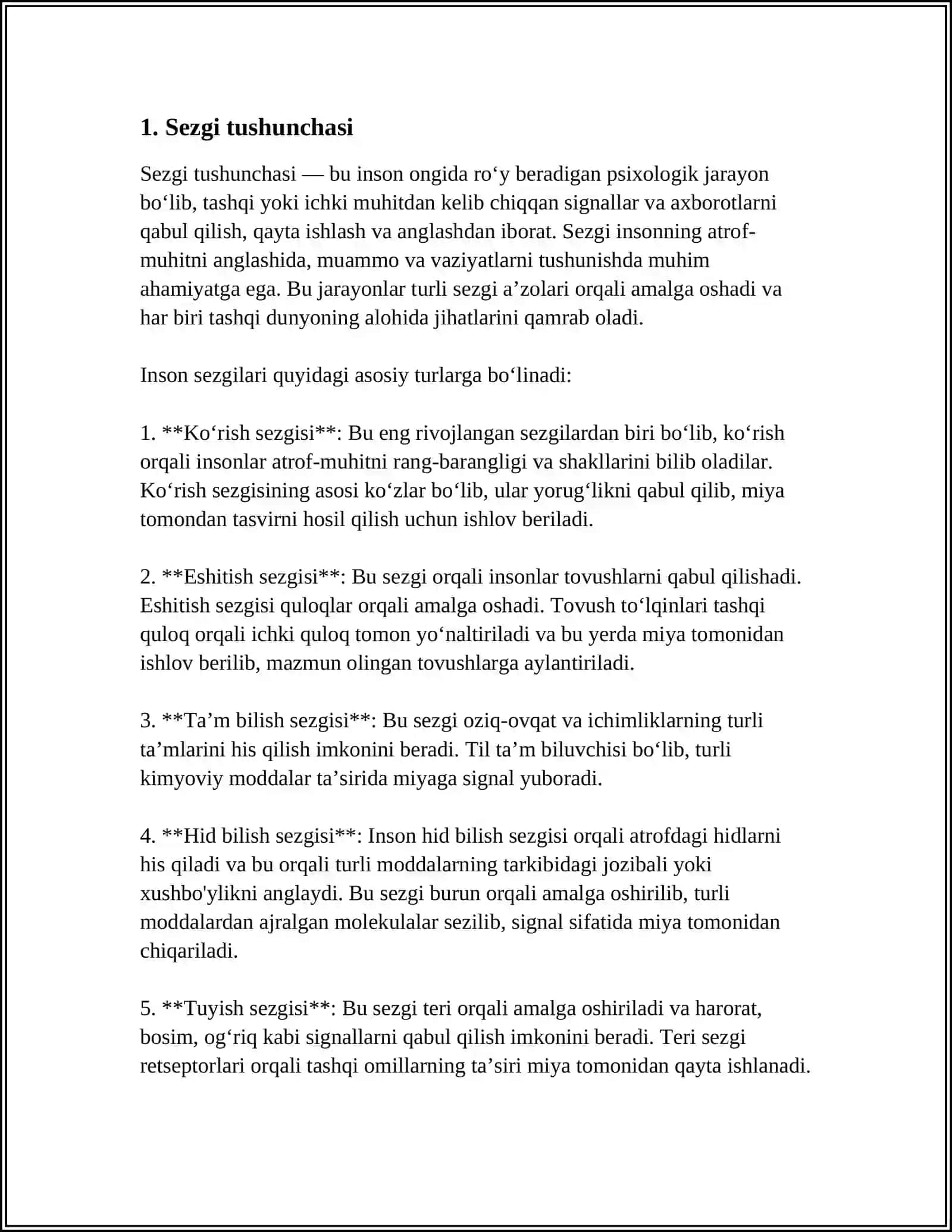 SEZGILAR HAQIDA UMUMIY TUSHUNCHA VA UNING NERV FIZIOLOGIK ASOSLARI 4
