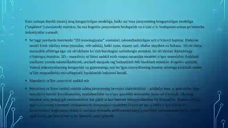Internet orqali masofaviy taʼlim tashkil etish 4