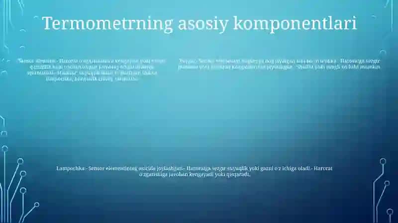 Termometrlarning Asosiy Qismlari Va Korinishi 4