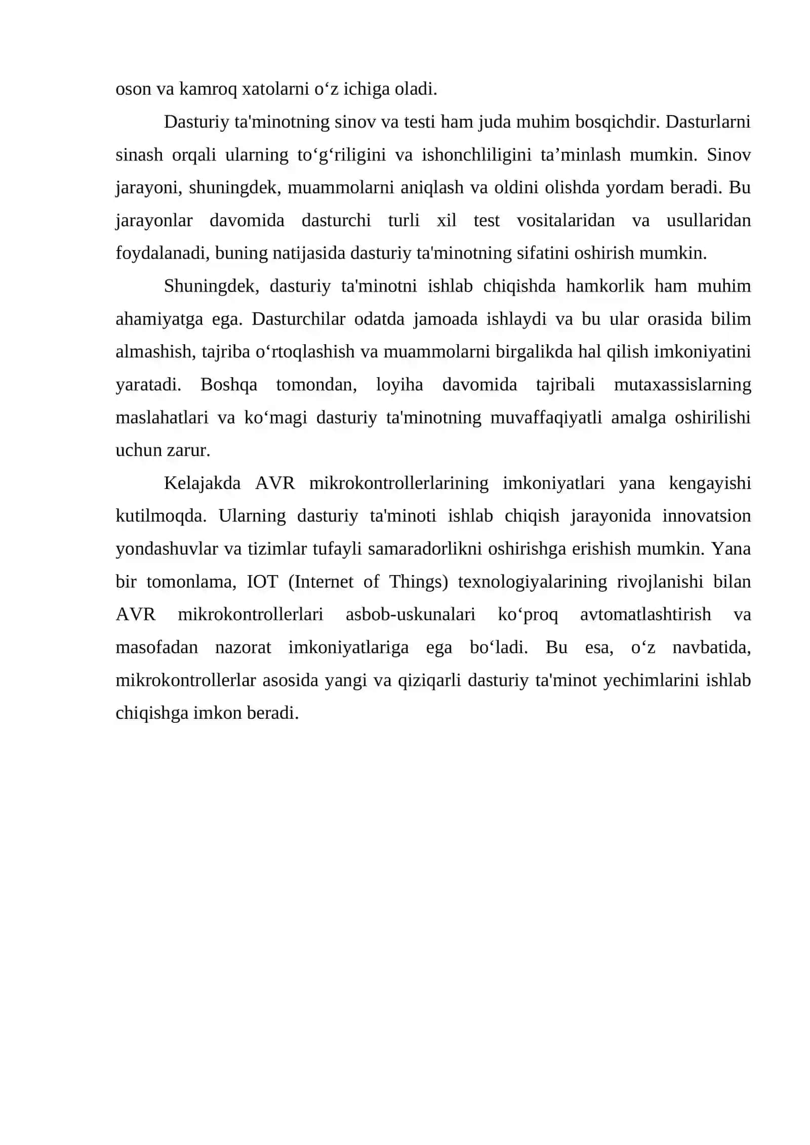 AVR MIKROKONTROLLERIDA ORNATILGAN DASTURIY TAMINOT ISHLAB CHIQISH 4