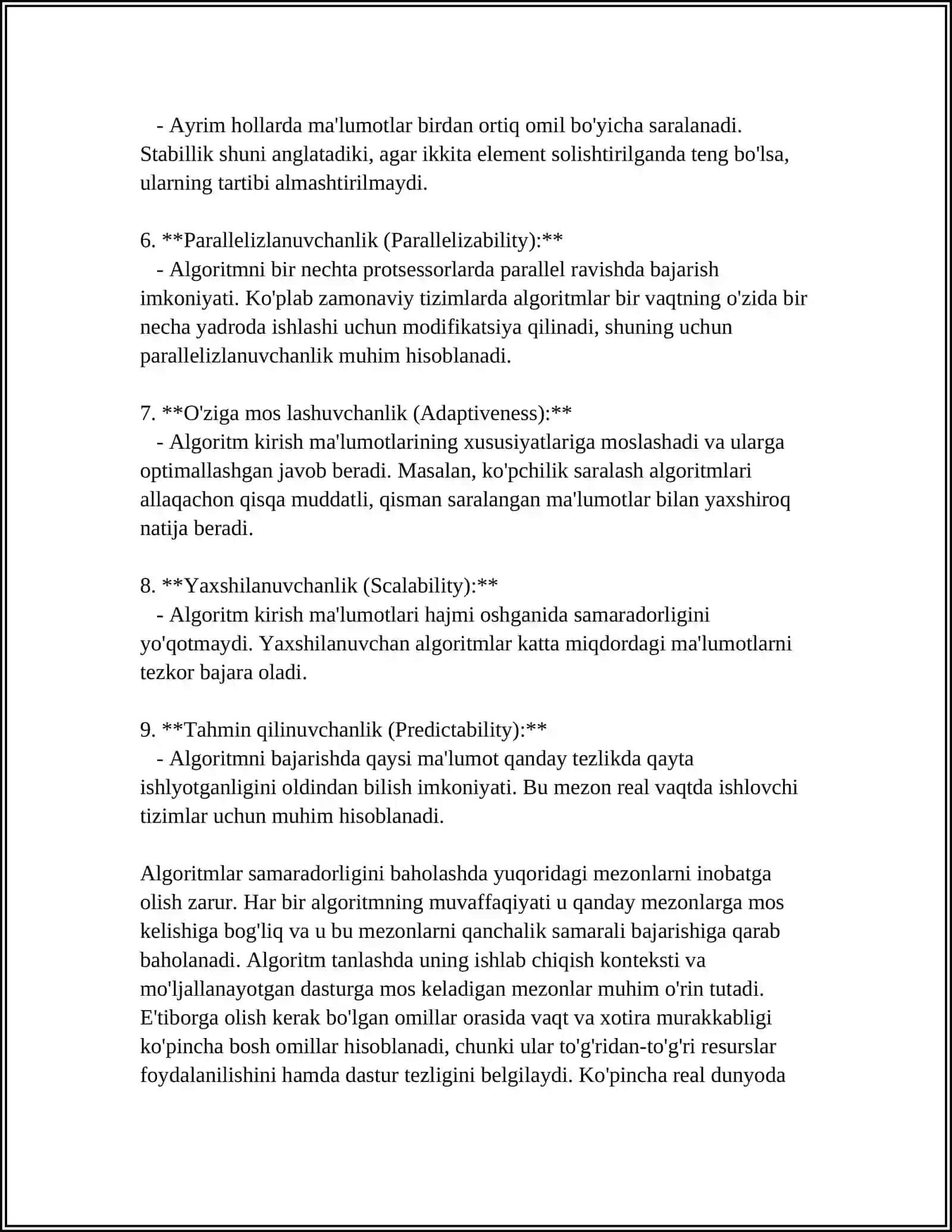 QIDIRUV TIZIMLARIDA TARTIBLASH ALGORITMLARINI SOLISHTIRISH 4