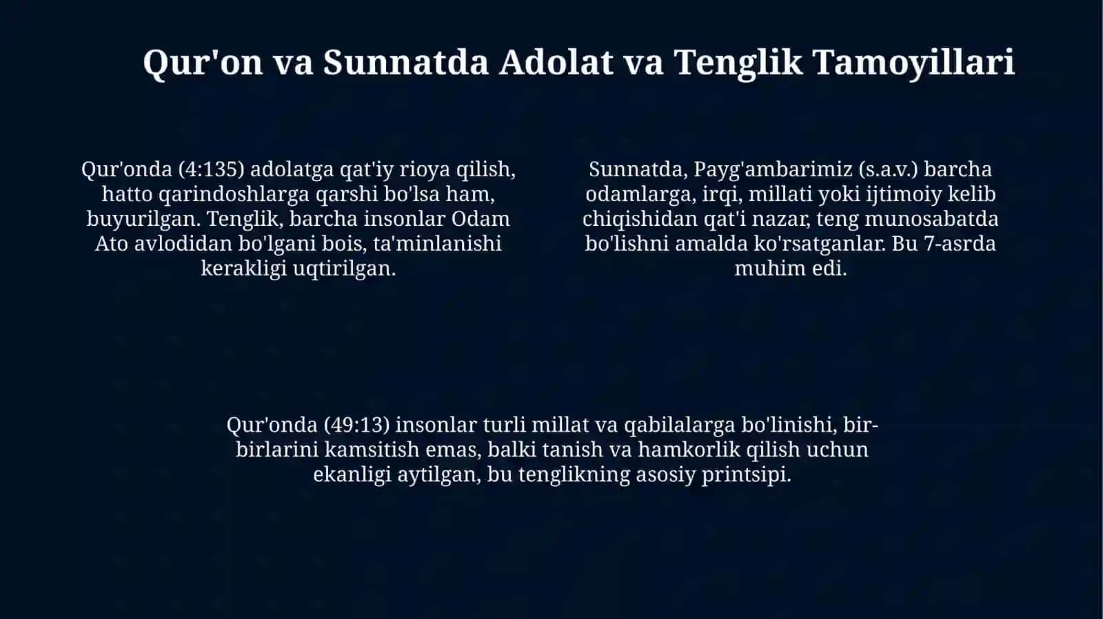 Islomda Inson Huquqlari va Adolat 4