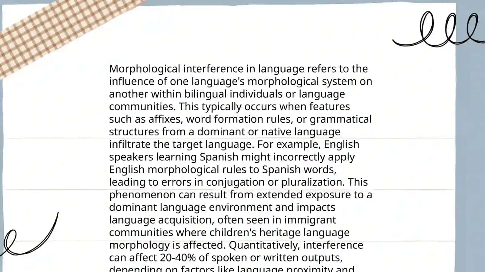 Types of grammatical interference 4