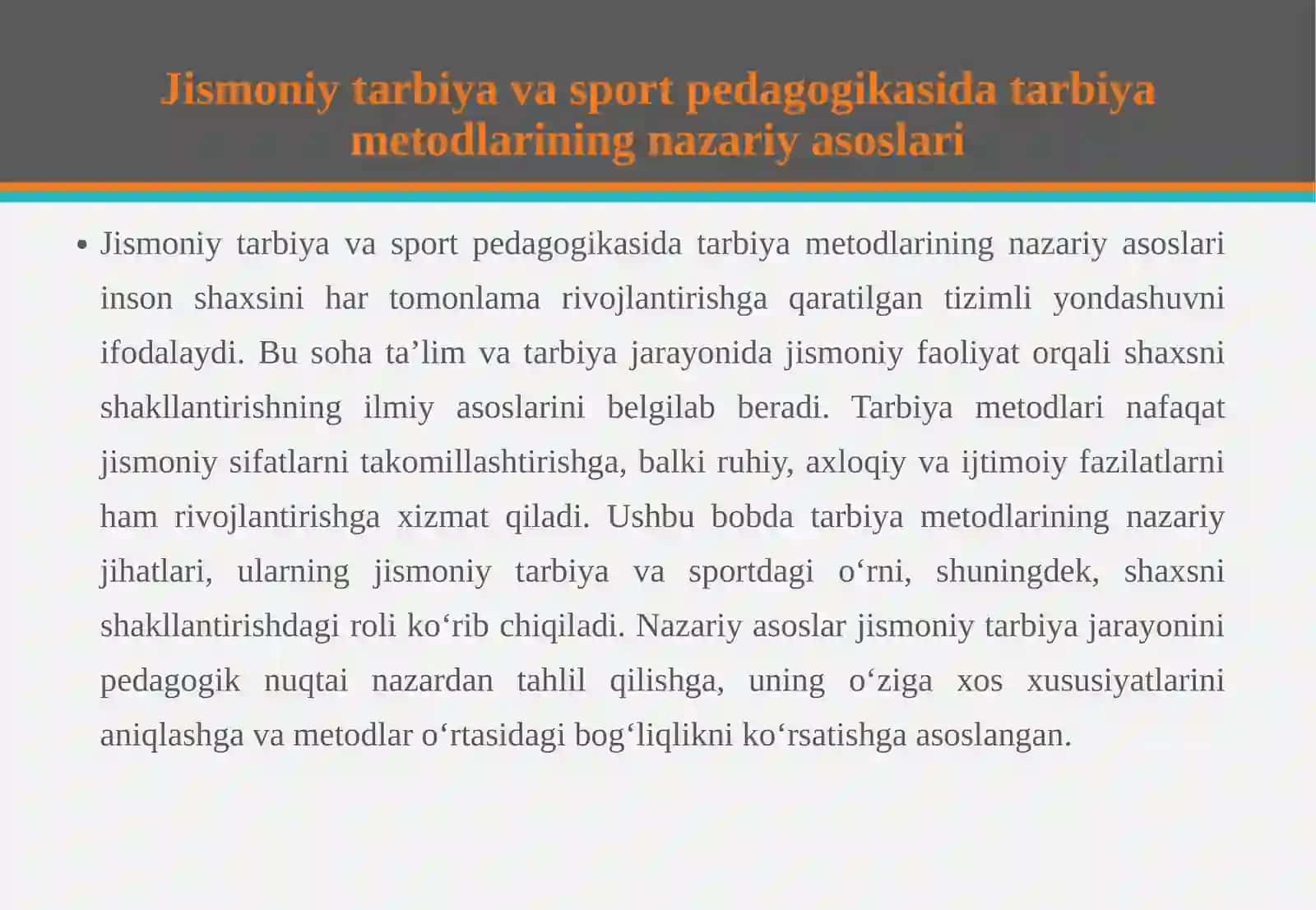 JISMONIY TARBIYA MASHG’ULOTLARIDA QO’LLANILADIGAN JISMONIY TARBIYA METODLARI 4
