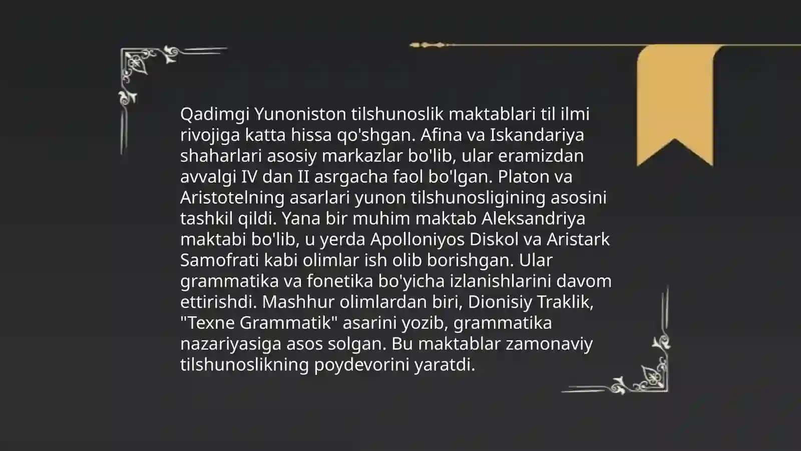 Tilshunoslik tarixidagi yoʻnalishlar va maktablar 4