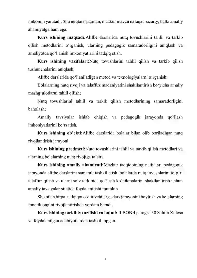 ALIFBE DARSLARIDA NUTQ TOVUSHLARINI TAHLIL VA TARKIB QILISH METODLARINING QO'LLANISHI. 4