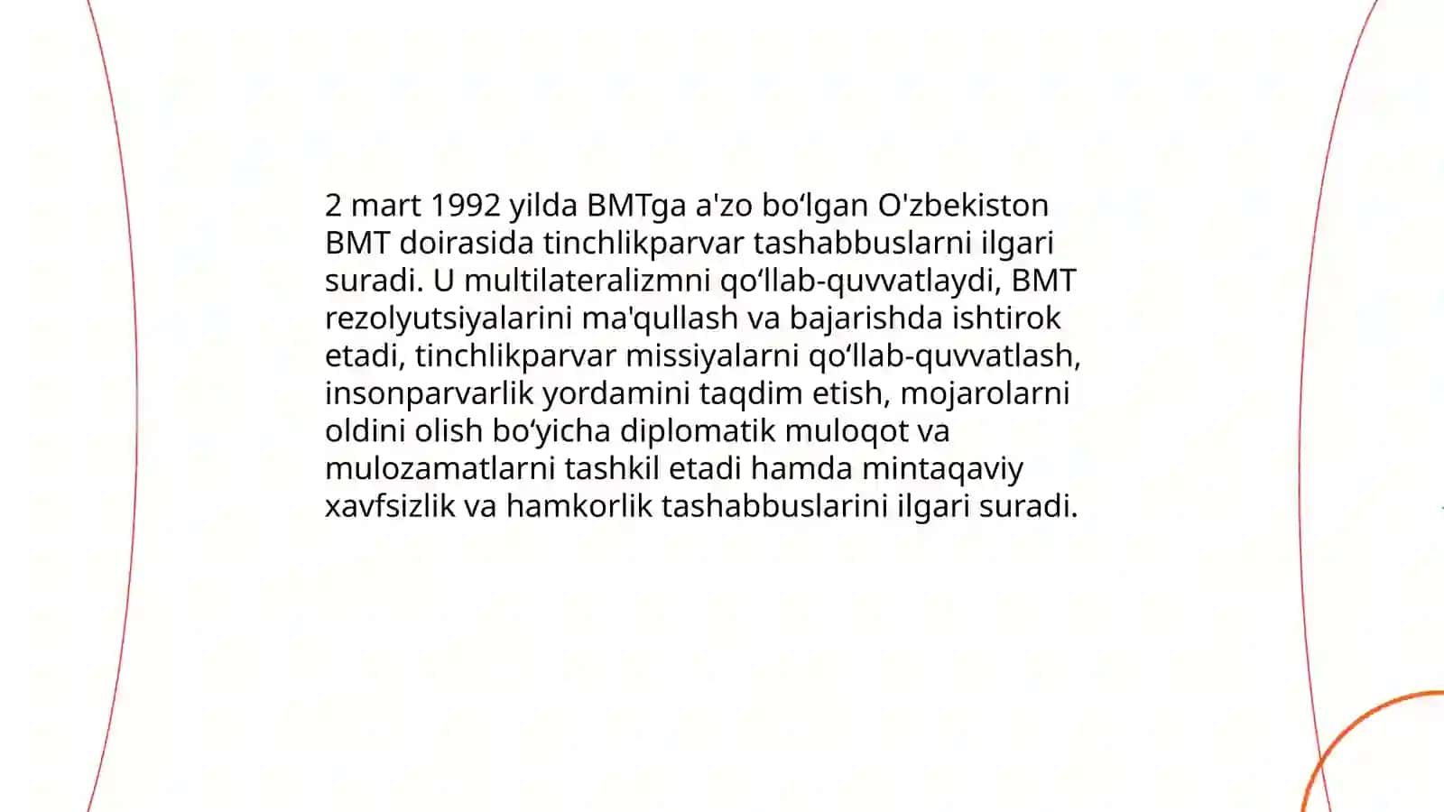 O'zbekistonning jahon hamjamiyatidagi munosib o'rni 4