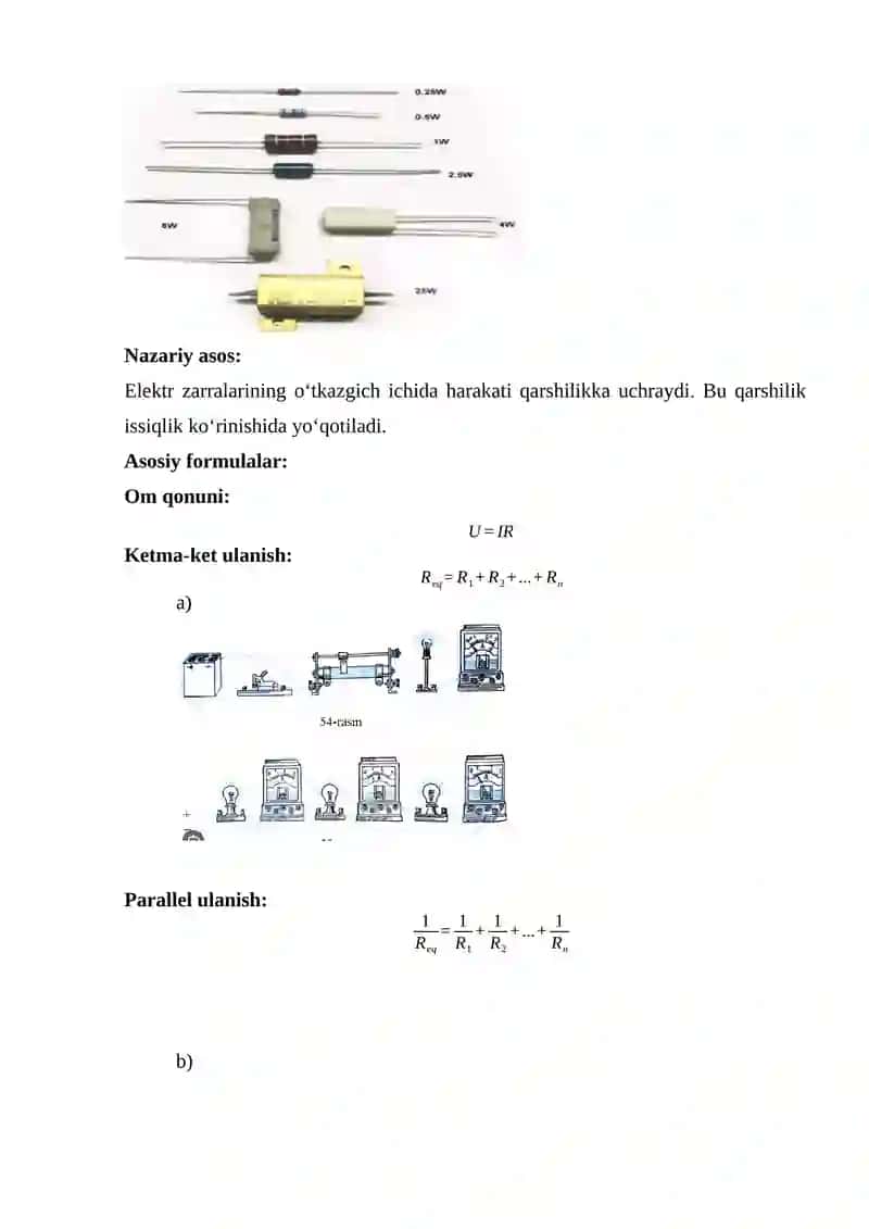 Elektronika SXEMALAR fanidan MUSTAQIL ISHI 4