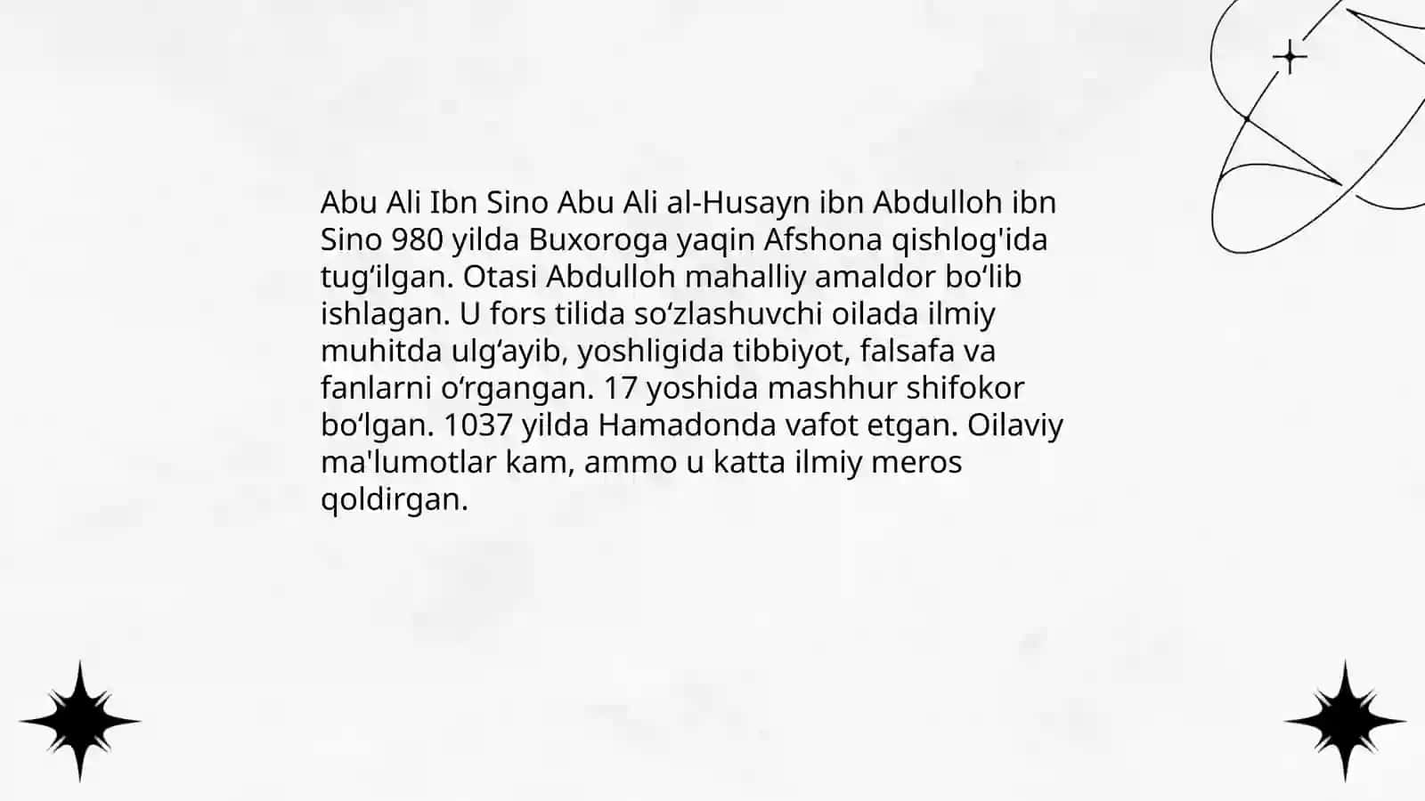 Abu Ali Ibn Sino haqida 4