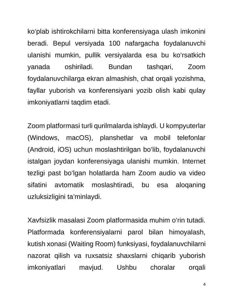 Zoom platformasi 4