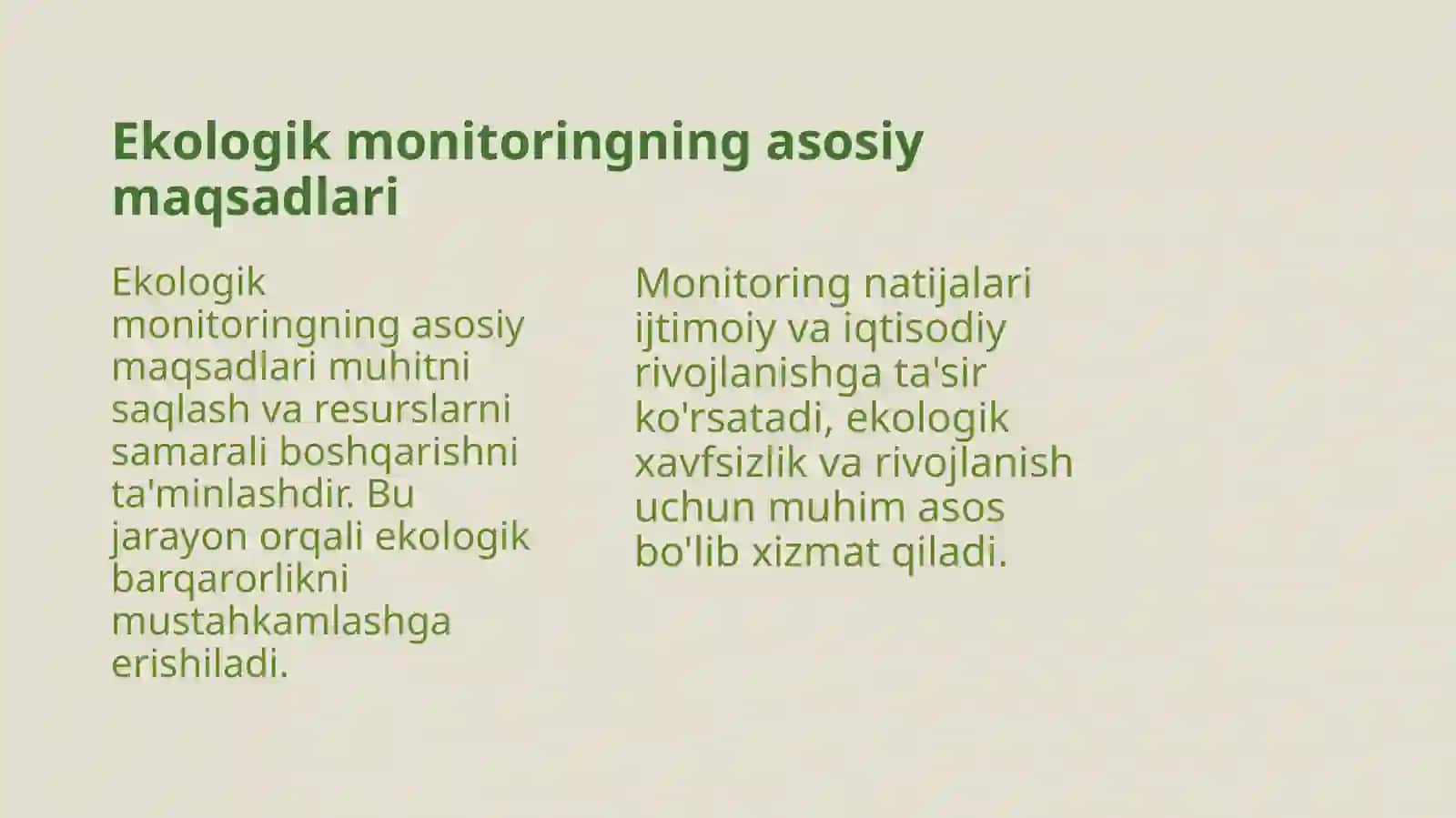 Ekologik monitoringning tadqiqot tamoyillari va xususiyatlari 4