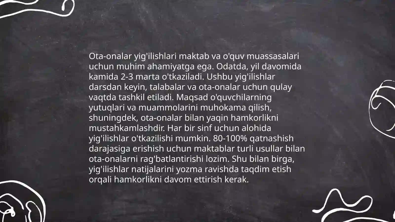 Guruh rahbarining ota onalar bilan olib boradigan ish shakllari 4