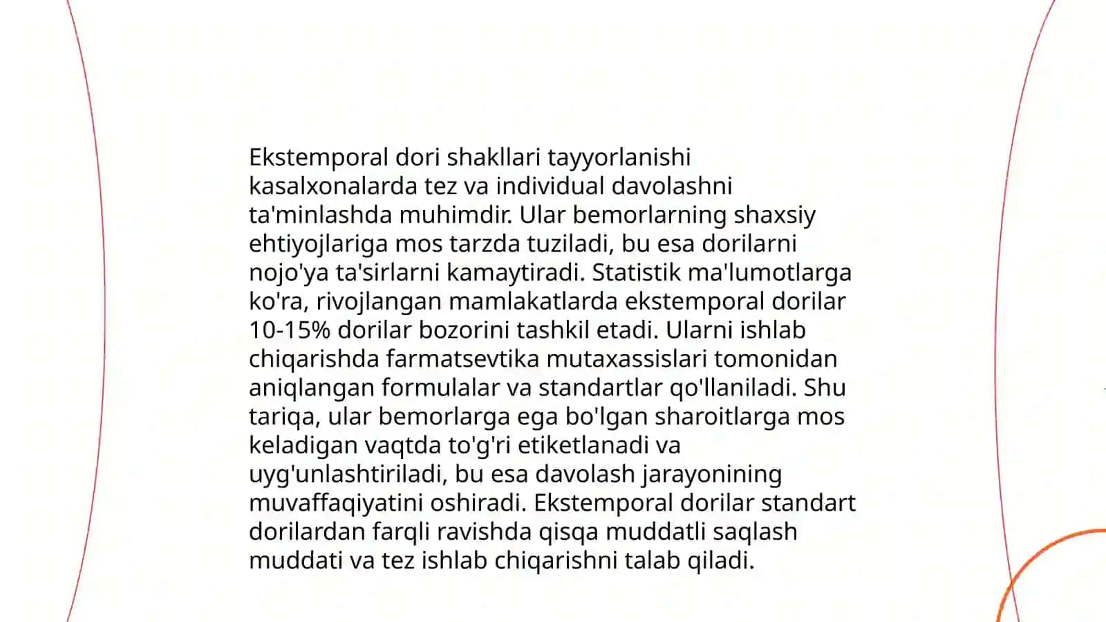 Suyuq dorilarni ekstemporal dori turlari orasida tutgan o'rni 4